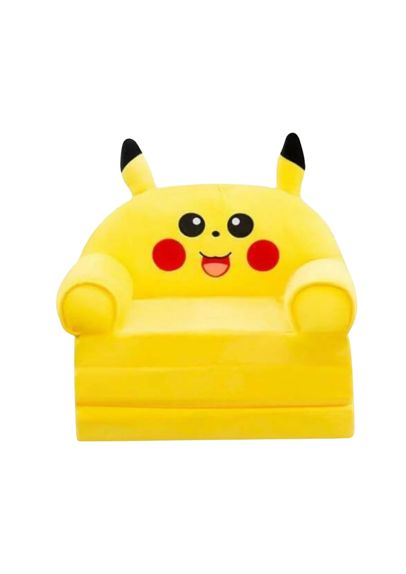 Comfy Kids Convertible Couch – Fold-Out Toddler Lounger with Cartoon Design