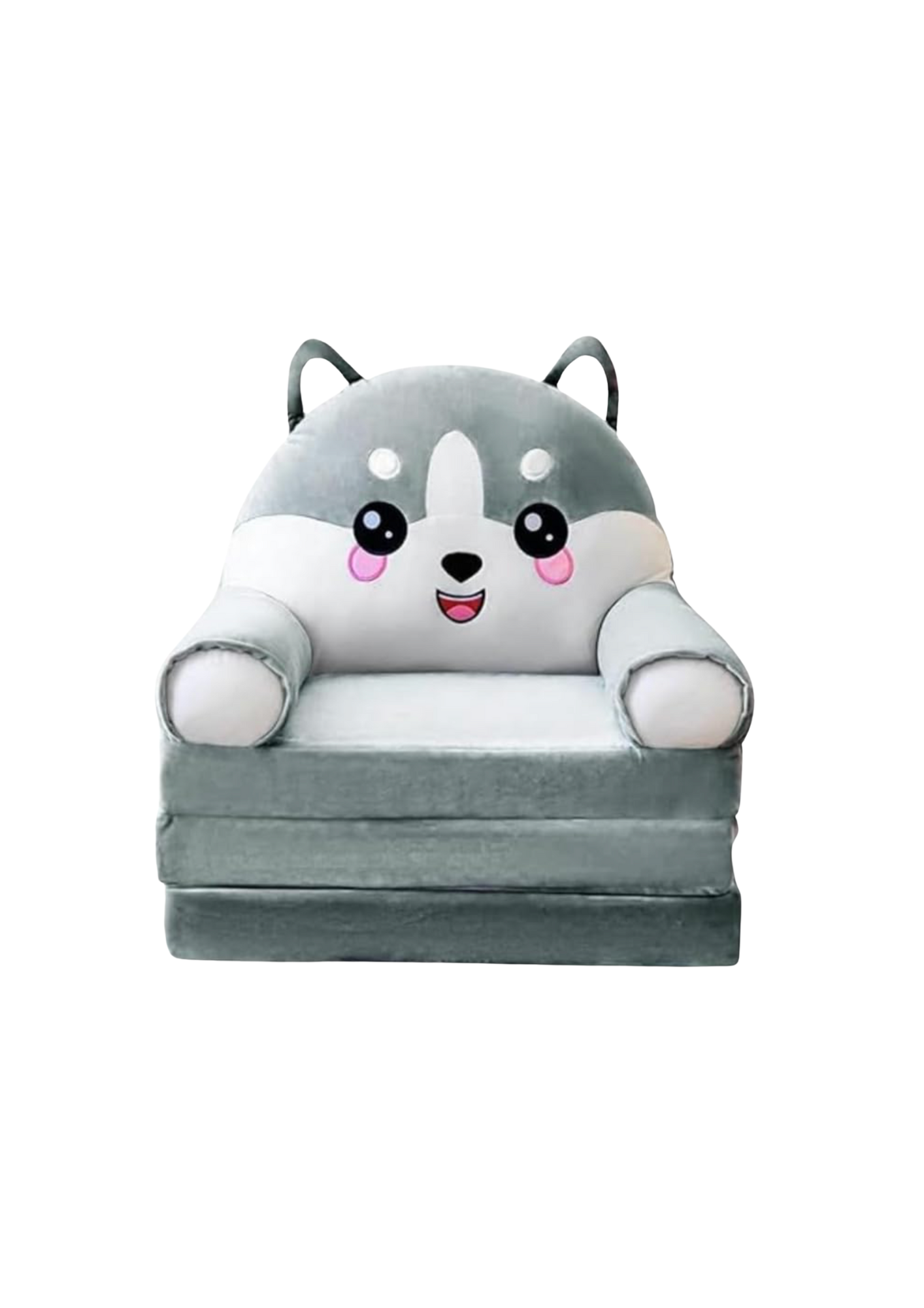 Comfy Kids Convertible Couch – Fold-Out Toddler Lounger with Cartoon Design